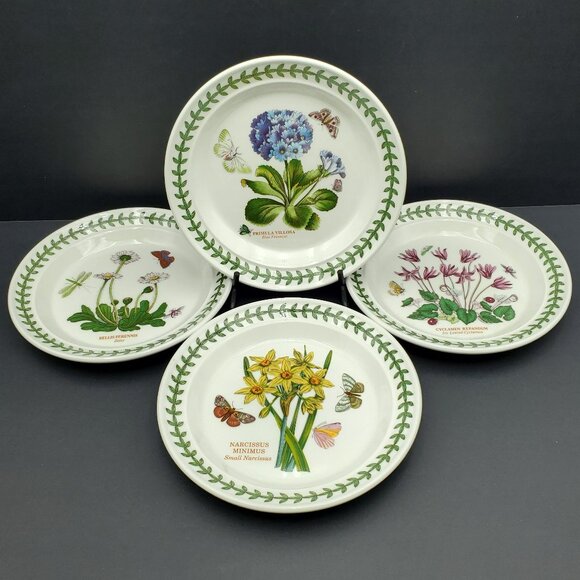 Portmeirion Botanic Garden 7.25" Bread Dessert Plates Floral Appetizer Plates - Picture 1 of 11